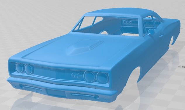 dodge coronet rt hardtop coupe 1968 printable body car Modelo de Impressão 3D .c4d .max .obj .3ds .fbx .stl .blend 