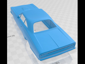 dodge coronet rt hardtop coupe 1968 printable body car Modelo de Impressão 3D