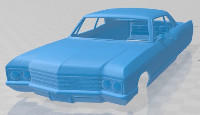 buick electra 225 sport coupe 1966 printable body car 3D Принт Модель .c4d .max .obj .3ds .fbx .stl .blend 