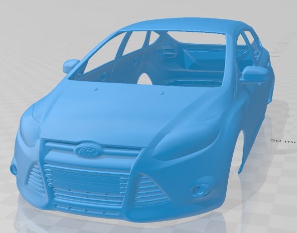 focus hatchback 2011 printable body car Modelo de Impressão 3D .c4d .max .obj .3ds .fbx .stl .blend 