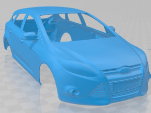 focus hatchback 2011 printable body car Modelo de Impressão 3D