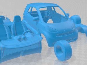smart fortwo coupe 2011 printable car 3D-printmodel