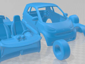 smart fortwo coupe 2011 printable car 3D Print Model