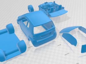 smart fortwo coupe 2011 printable car 3D-printmodel