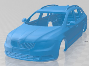skoda superb combi 2011 printable body car 3Dプリントモデル