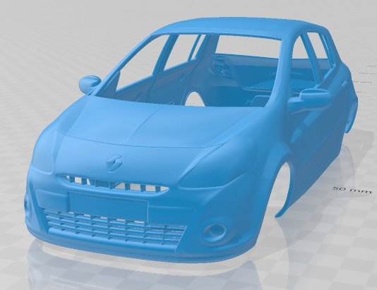 renault clio 5 doors 2010 printable body car Modello di stampa 3D .c4d .max .obj .3ds .fbx .stl .blend 