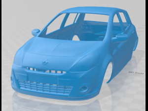 renault clio 5 doors 2010 printable body car Modelo de impresión 3D