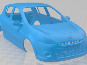 renault clio 5 doors 2010 printable body car Modello di stampa 3D
