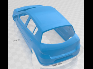 renault clio 5 doors 2010 printable body car Modello di stampa 3D