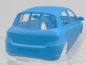 renault clio 5 doors 2010 printable body car Modello di stampa 3D