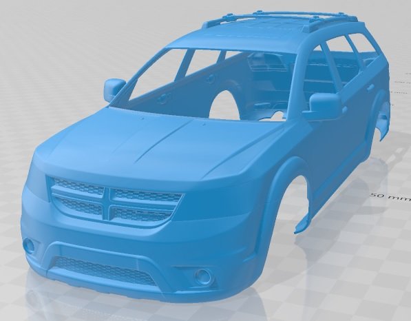 dodge journey 2011 printable body car 3D Print Model .c4d .max .obj .3ds .fbx .stl .blend 