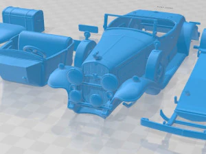 cadillac v16 roadster 1930 printable car 3D Print Model