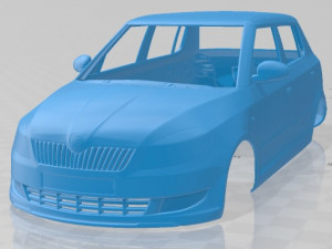 skoda fabia 2011 printable body car 3D-printmodel