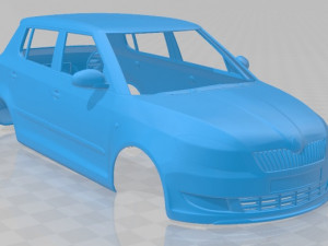 skoda fabia 2011 printable body car Modèles 3D en vedette
