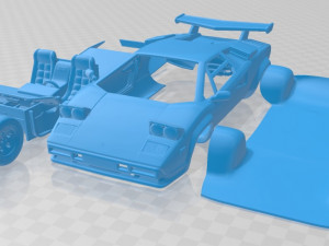 countach 5000 qv 1985 printable car 3D Print Model