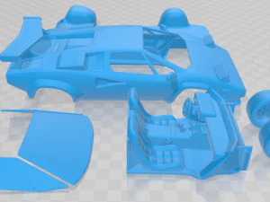 countach 5000 qv 1985 printable car 3D Print Model
