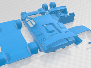 countach 5000 qv 1985 printable car 3D Принт Модель