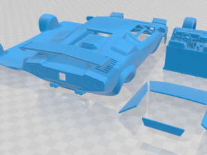 countach 5000 qv 1985 printable car 3D Print Model