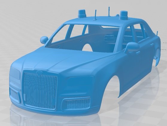 aurus senat 4123 sedan guard 2018 printable body car 3D-Druckmodell .c4d .max .obj .3ds .fbx .stl .blend 
