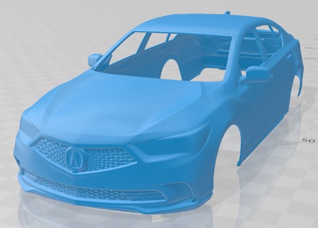acura rlx sport hybrid sh awd 2017 printable body car 3D printmodel .c4d .max .obj .3ds .fbx .stl .blend