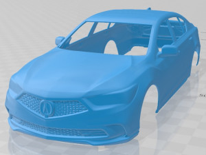 acura rlx sport hybrid sh awd 2017 printable body car 3D Print Model