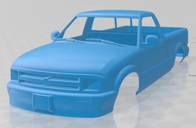 chevrolet s10 single cab 1994 printable body car 3D Print Model .c4d .max .obj .3ds .fbx .stl .blend 