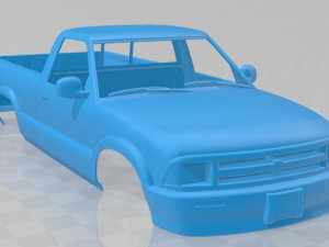 chevrolet s10 single cab 1994 printable body car Modello di stampa 3D