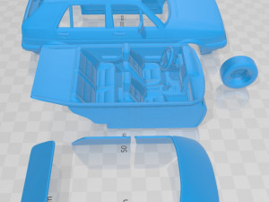 volkswagen golf mk2 5 door 1983 printable car 3D Print Model