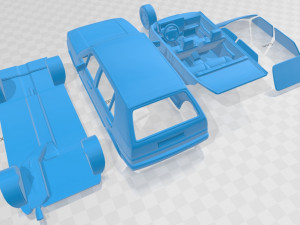 volkswagen golf mk2 5 door 1983 printable car 3D Print Model