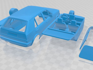 volkswagen golf mk2 5 door 1983 printable car 3D Print Model