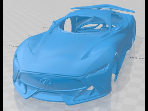 infiniti vision gran turismo 2014 printable body car 3D Baskı Modeli