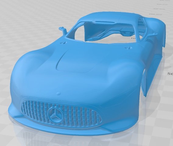 mercedes vision gran turismo concept printable body car Modelo de impresión 3D .c4d .max .obj .3ds .fbx .stl .blend 