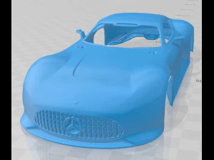 mercedes vision gran turismo concept printable body car 3D Print Model