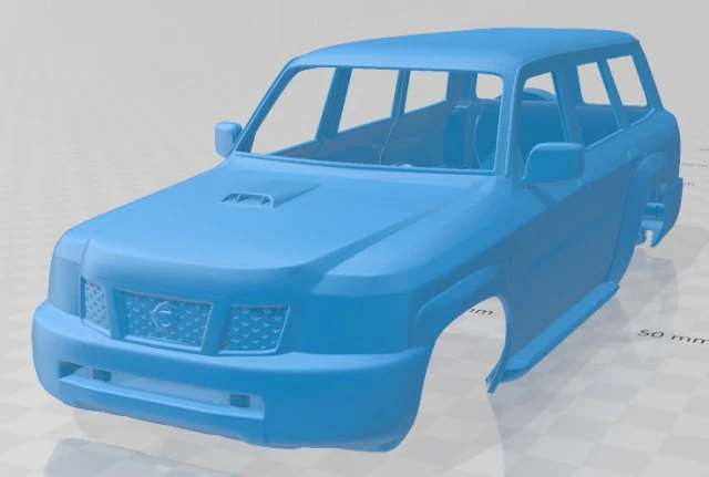 nissan patrol y61 5 door 2004 printable body car 3D Print Model .c4d .max .obj .3ds .fbx .stl .blend