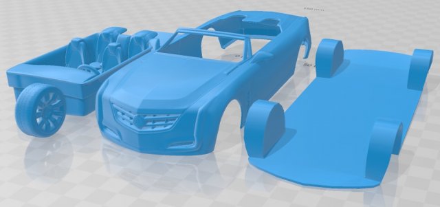 cadillac ciel 2011 printable car Modèles 3D en vedette .c4d .max .obj .3ds .fbx .stl .blend 