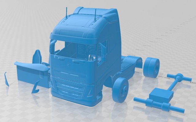 volvo fh16 2020 printable truck 3D Print Model .c4d .max .obj .3ds .fbx .stl .blend 