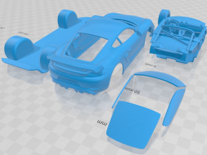 porsche 718 cayman gt4 2020 printable car Modello di stampa 3D