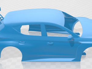seat leon cupra 2020 competicion printable body car 3D Baskı Modeli