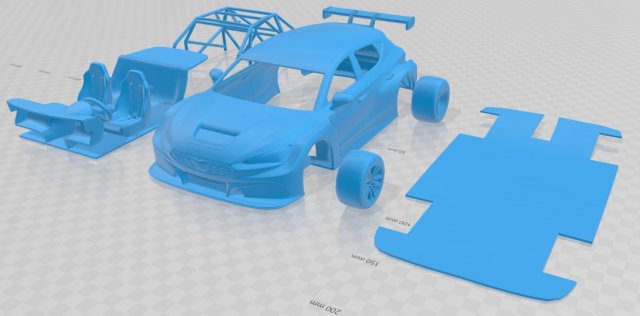 seat leon cupra 2020 competicion printable car Model do druku 3D .c4d .max .obj .3ds .fbx .stl .blend