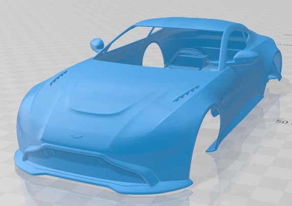 aston martin vantage amr 2020 printable body car 3Dプリントモデル .c4d .max .obj .3ds .fbx .stl .blend 
