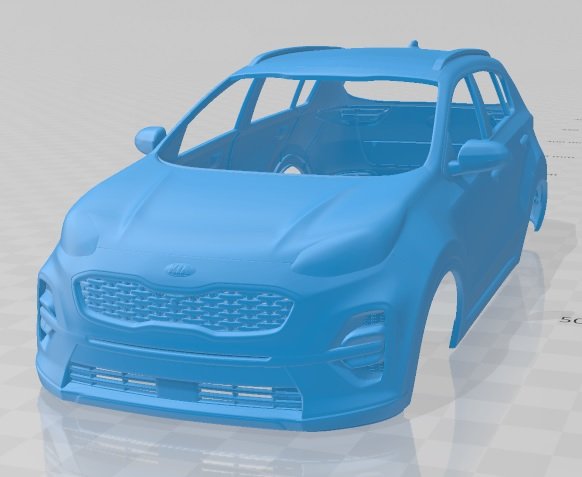 kia sportage gt line 2018 printable body car 3D Baskı Modeli .c4d .max .obj .3ds .fbx .stl .blend