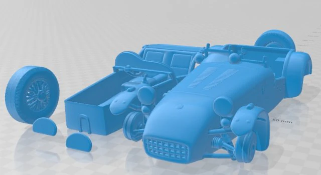 Lotus 7 1957 printable car 3D Print Model .c4d .max .obj .3ds .fbx .stl .blend