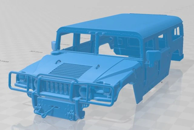 hummer h1 wagon printable body car 3D Print Model .c4d .max .obj .3ds .fbx .stl .blend 