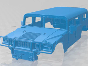 hummer h1 wagon printable body car 3D Print Model