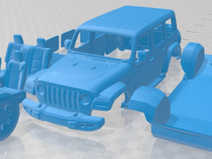 jeep wrangler unlimited sahara 2018 printable car 3D Print Model