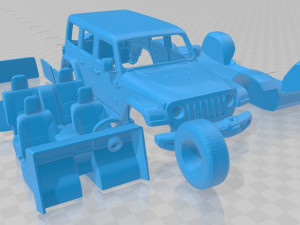 jeep wrangler unlimited sahara 2018 printable car 3D Print Model