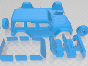jeep wrangler unlimited sahara 2018 printable car 3D Print Model