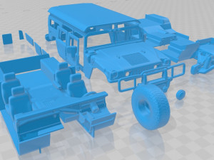 hummer h1 wagon printable car 3Dプリントモデル