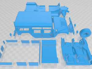 hummer h1 wagon printable car 3Dプリントモデル
