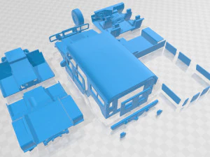 hummer h1 wagon printable car 3D Print Model